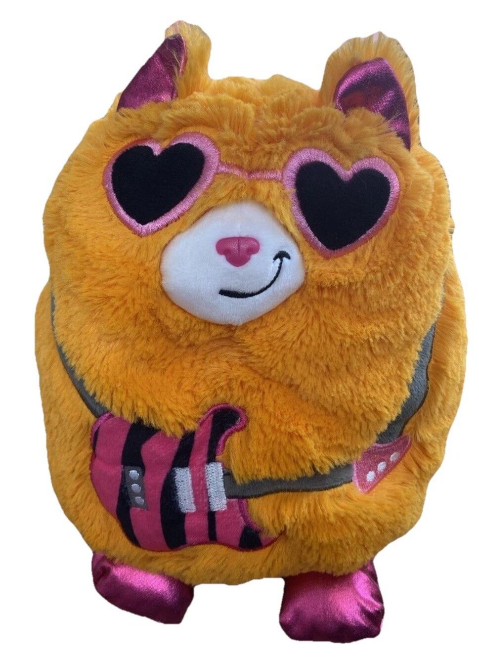 Misfittens Gibson Series 3 Orange Pink Wild Cat Guitar 10" Stuffed Plush Animal